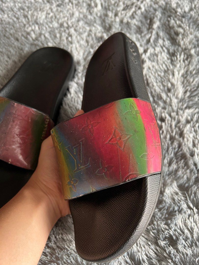 Mens Louis Vuitton Iridescent Prism Monogram Waterfront Mule Slide 8UK /EU  42