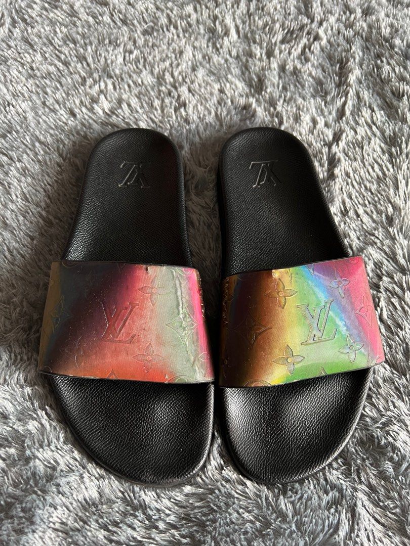 Mens Louis Vuitton Iridescent Prism Monogram Waterfront Mule Slide 8UK /EU  42