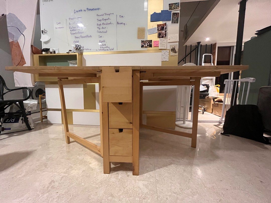 Make a donation IKEA Norden Drop Leaf Dining Table in Birch, Furniture