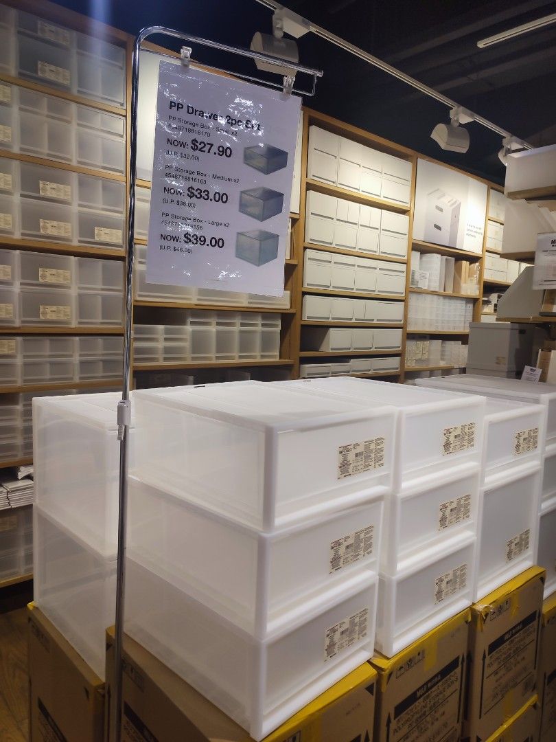 Muji storage box S,M and L, Furniture & Home Living, Furniture, Other Home Furniture on Carousell