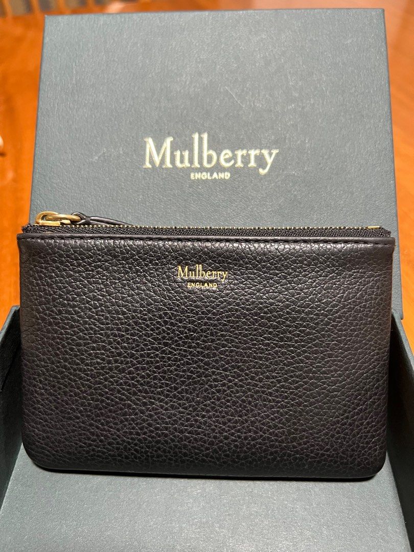 Mulberry Plaque 8 Credit Card Zip Purse | Oak NVT | Women | Mulberry