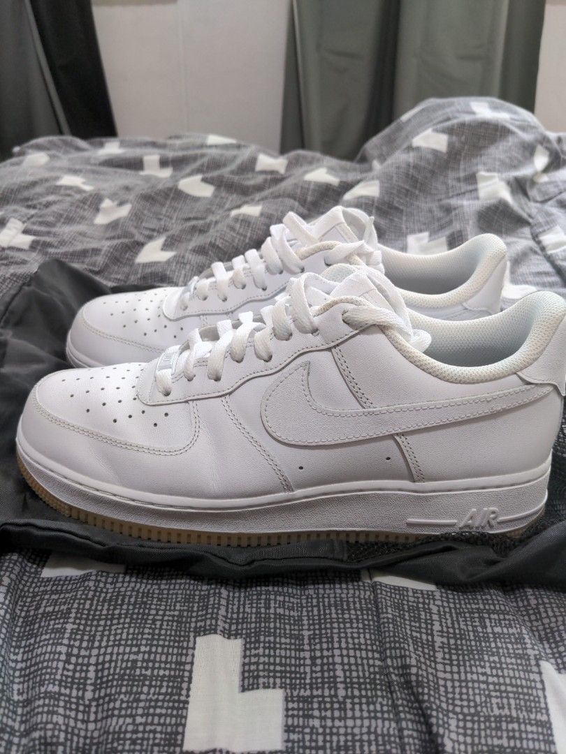 White af1 clearance gum sole