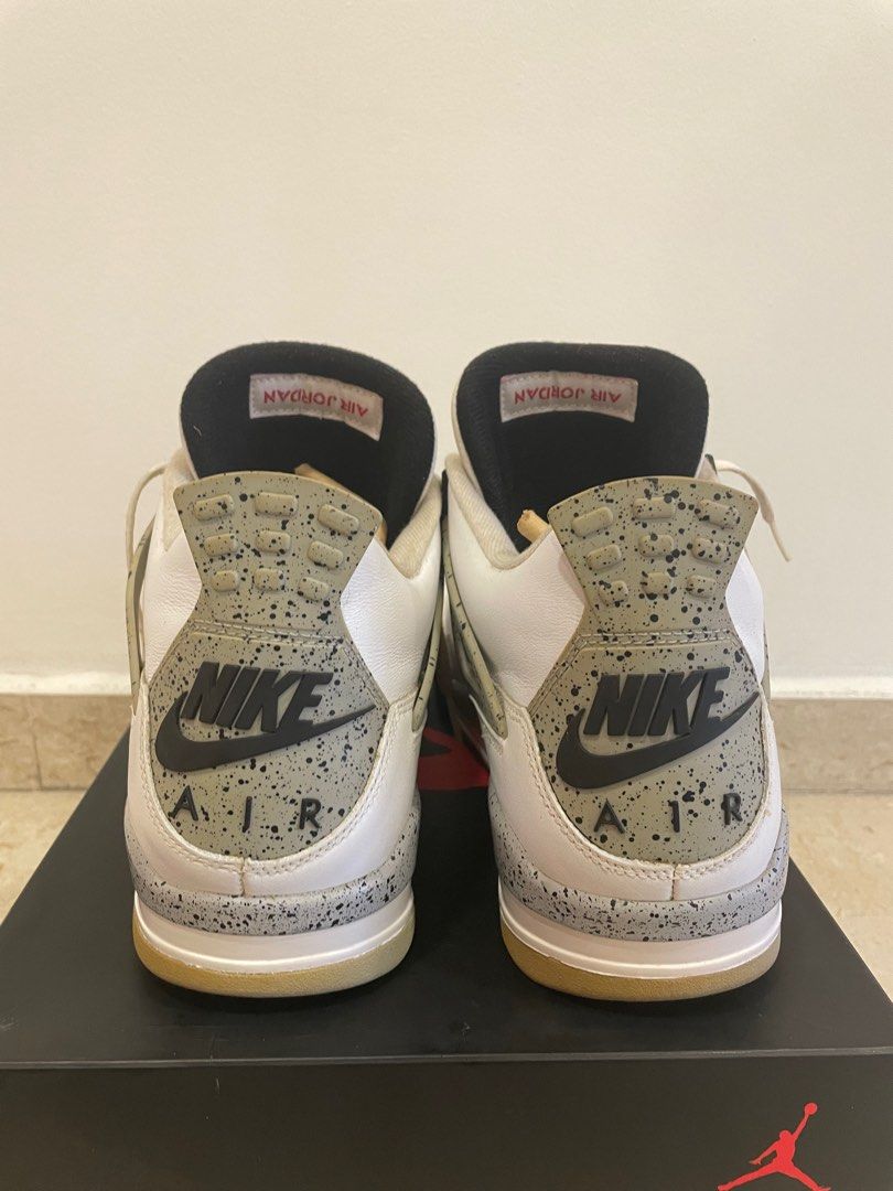 White cement outlet 4 nike air