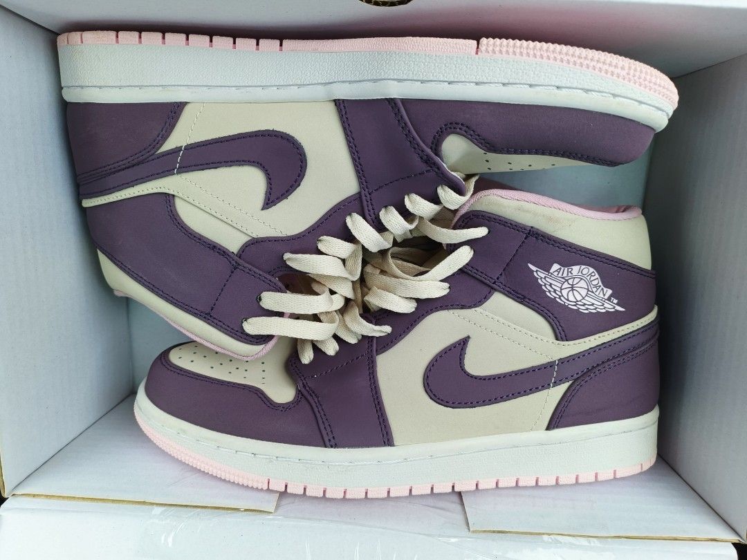 Jordan 1 mid pro purple desert sand clearance