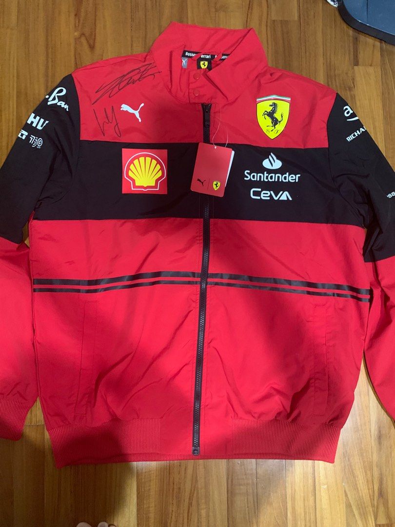 Official Autographed F1 Scuderia Ferrari 2022 Team Summer Jacket, Men's ...