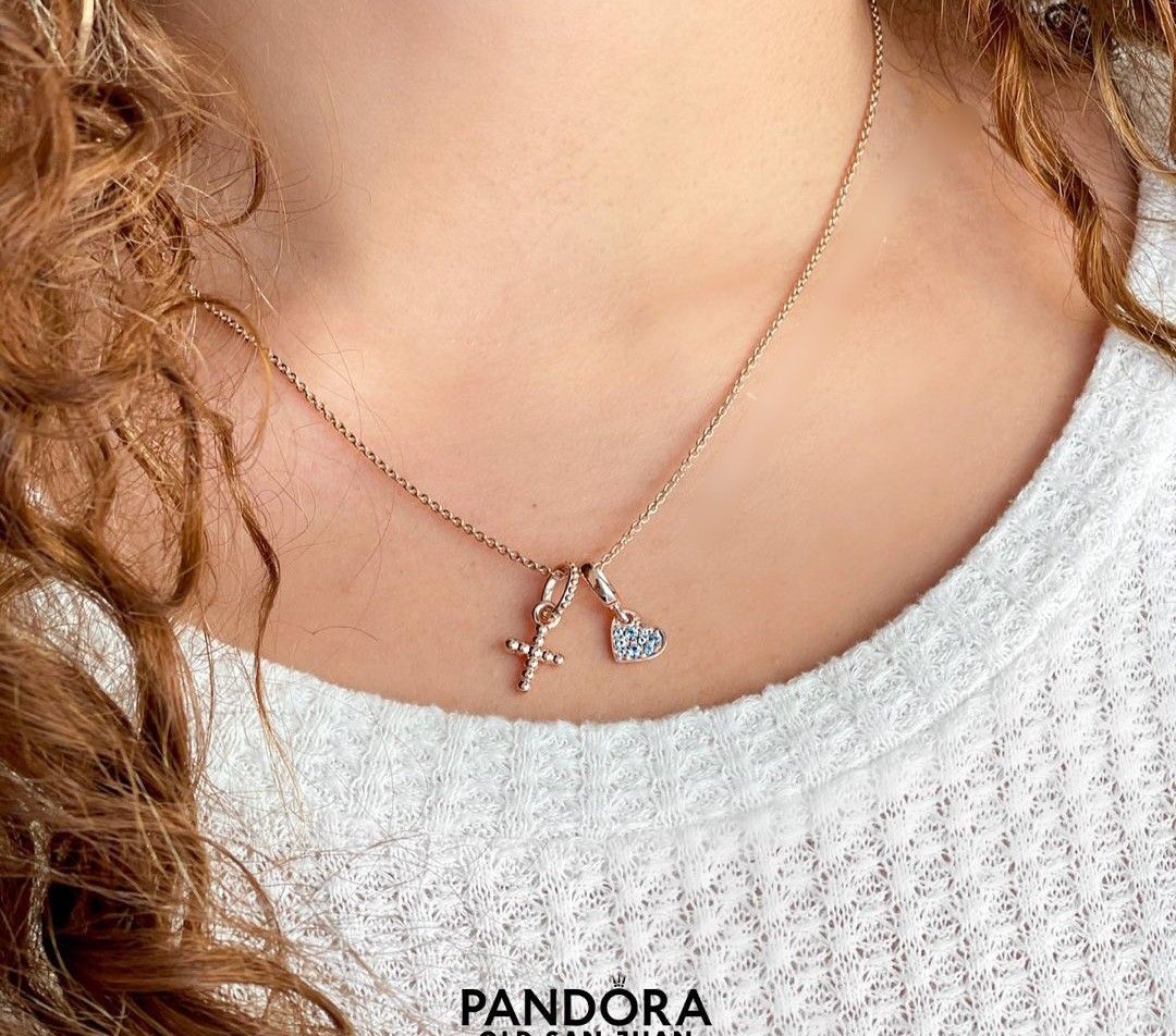 Tilted cross necklace on sale