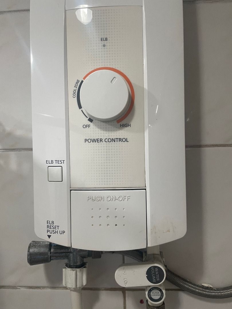 Panasonic Electric Home Shower Heater DH-3HS2, TV u0026 Home Appliances, Water  Heater u0026 Instant Showers on Carousell