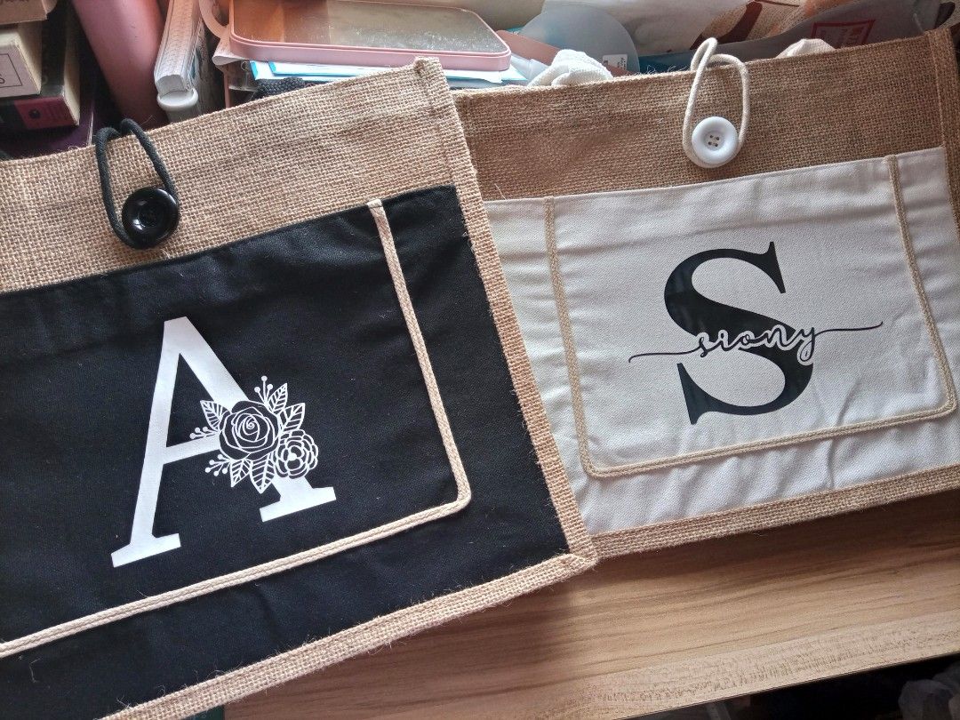 Personalized best sale burlap bags
