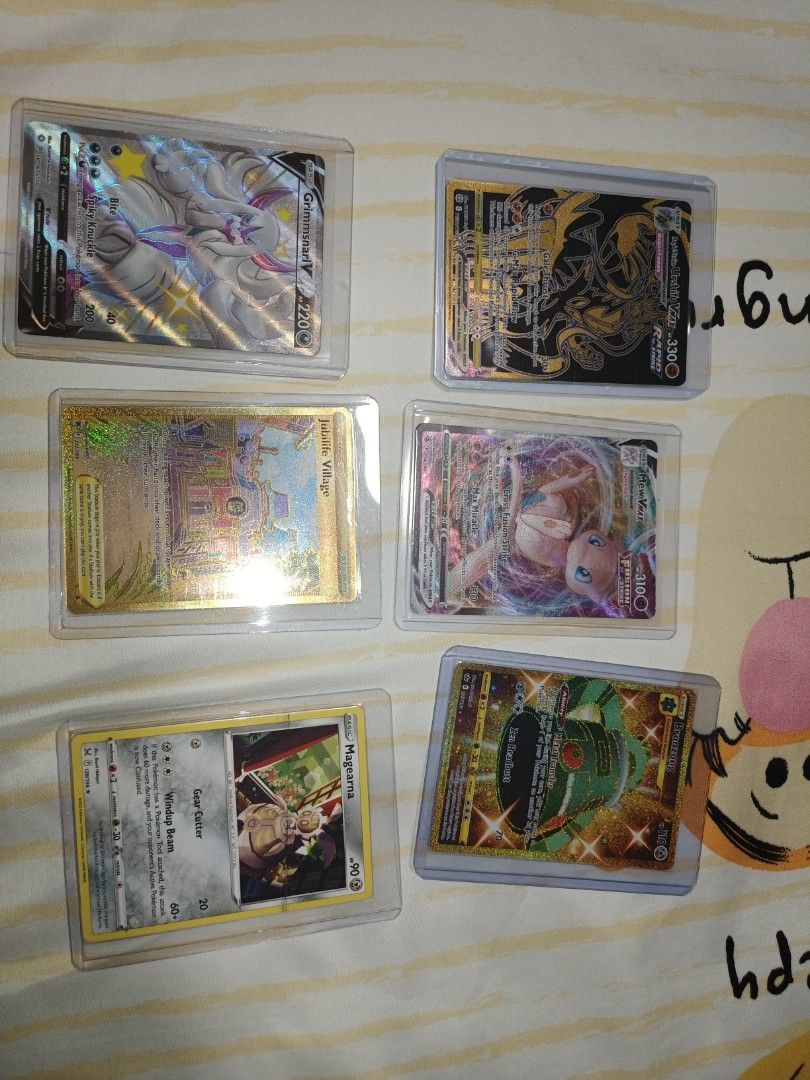 Pokemon cards gold jubileelife village u shifu vmax bronzing grimsbarl v  shiny magearna error card, Hobbies & Toys, Toys & Games on Carousell