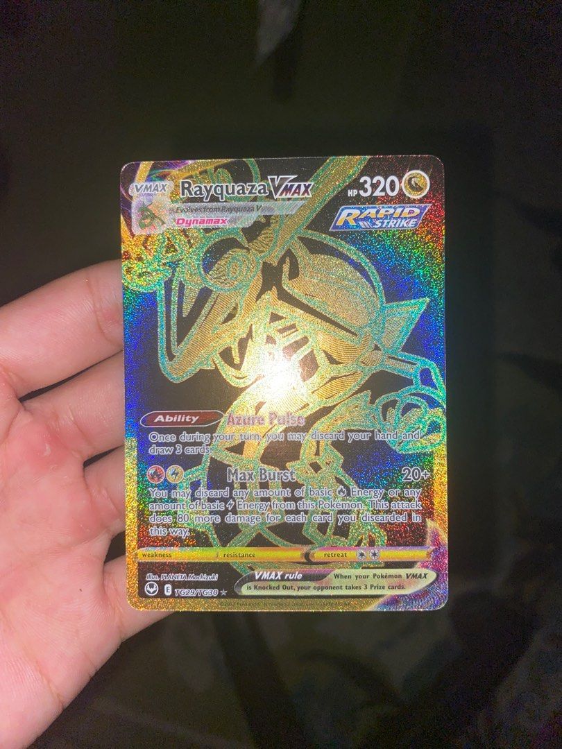 Rayquaza VMax - TG29/TG30 Gold Full Art Ultra Rare - Silver