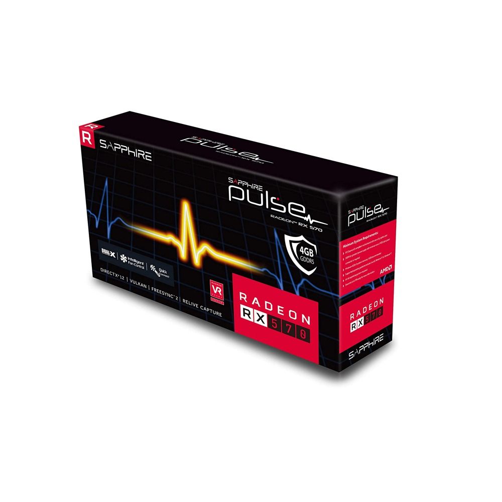 REBURBISHED Sapphire Technology 11266-67-20G Radeon Pulse RX 570 4GB ...