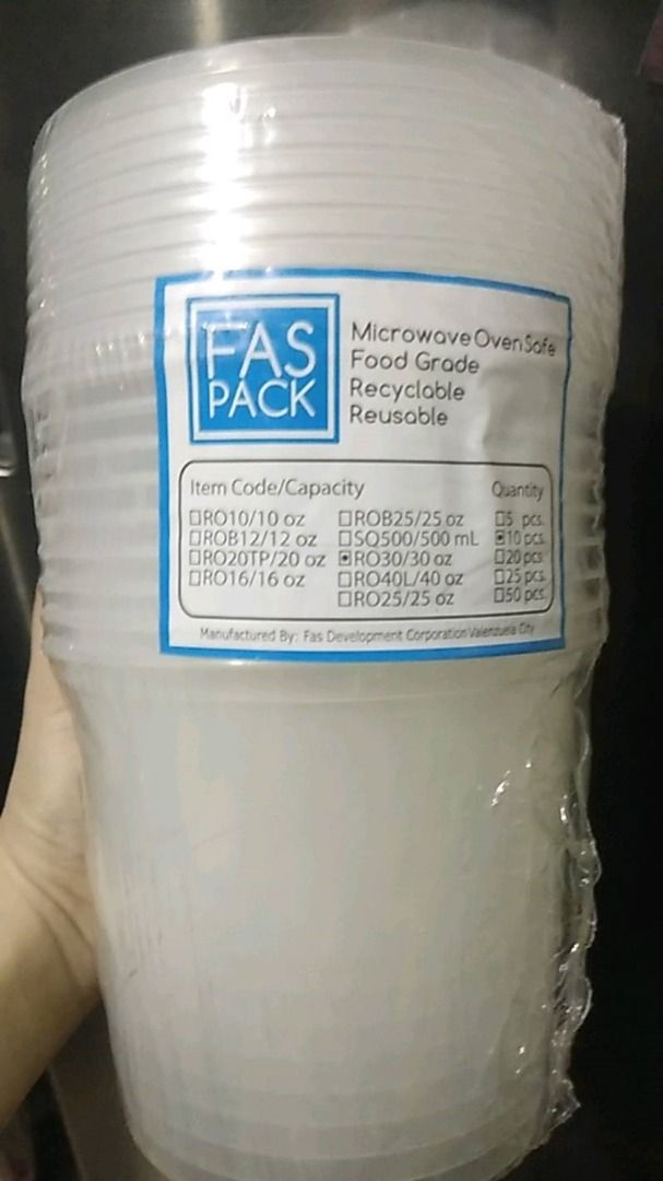 RO30/ 750ml microwaveable Fas Pack, Furniture & Home Living ...