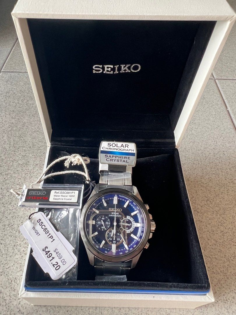 SEIKO Analogue Quartz Solar Cal. V175 SSC681P1, Luxury, Watches on Carousell