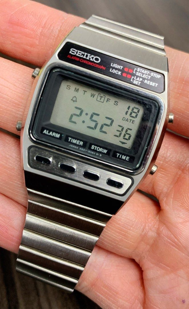 Seiko Digital watch A547-5060 vintage watch 精工電子錶懷舊鐘錶, 名牌, 手錶- Carousell