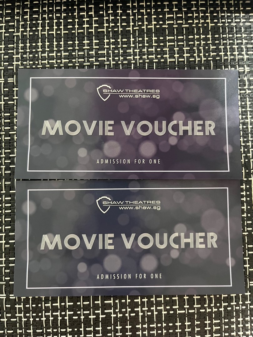 Shaw Theatres Movie Voucher x 2, Tickets & Vouchers, Vouchers on Carousell
