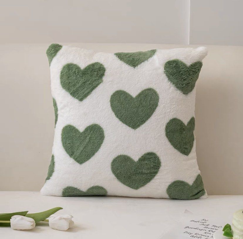 Green pattern pillow top
