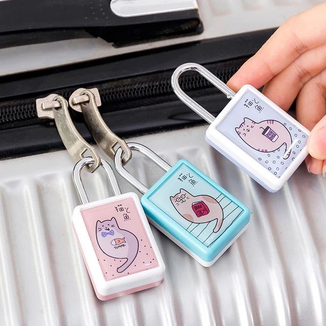 Suitcase Cute Cat Small Lock Diary Combination Lock, Furniture