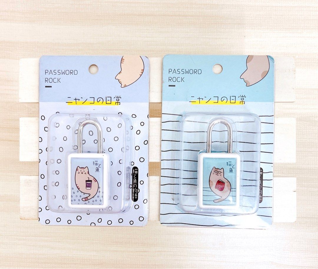 Suitcase Cute Cat Small Lock Diary Combination Lock, Furniture
