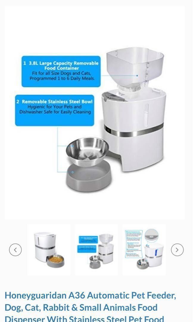 T238 Honeyguaridan A36 Automatic Pet Feeder Pet Supplies Homes Other Pet Accessories on Carousell
