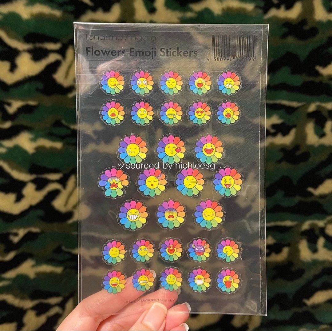 Custom Clear Stickers, Takashi Murakami Flower Stickers