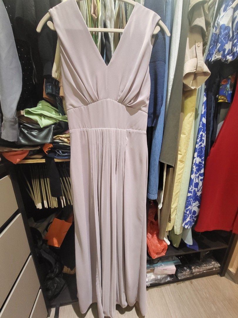 Tfnc sleeveless maxi bridesmaid dress with pleated skirt online
