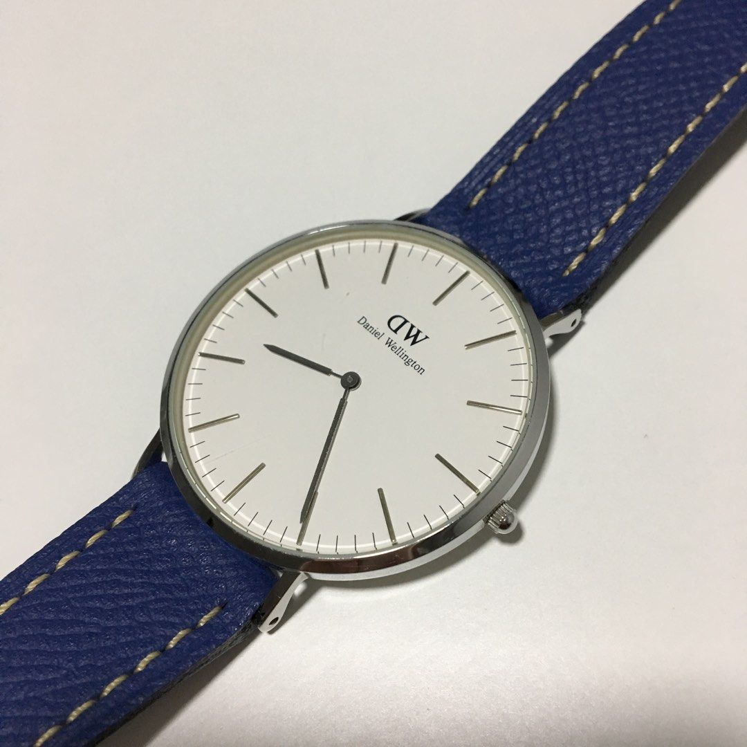 Timex Indiglo WR30M 38mm Date and DW Daniel Wellington C40S4 41mm Men Quartz Watches White Dial