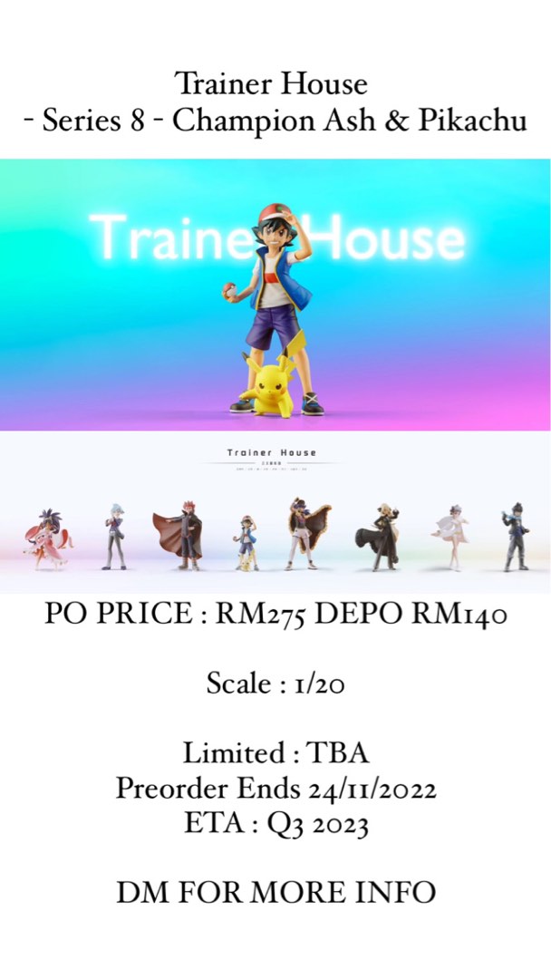 Trainer House - Series 8 - Champion Ash & Pikachu, Hobbies & Toys, Toys ...