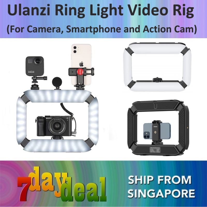 Ulanzi U200 Ring Light Video Rig (2245), Photography, Photography