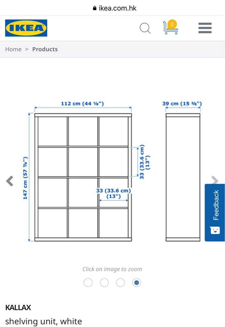 Used IKEA Kallax 12 cube shelf, 傢俬＆家居, 傢俬, 書櫃、櫃子及架 Carousell