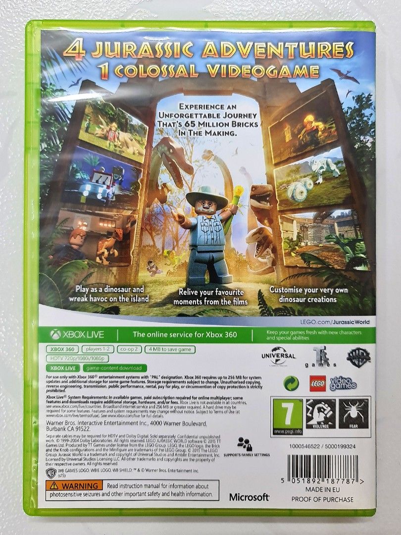 Jurassic world xbox 360 outlet
