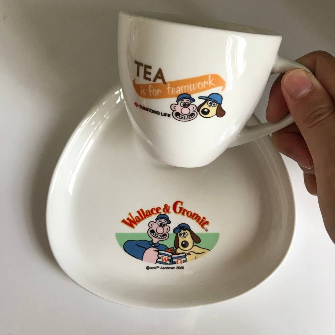 Wallace and gromit tea cup with plate, Hobbies & Toys, Collectibles & Memorabilia, Vintage