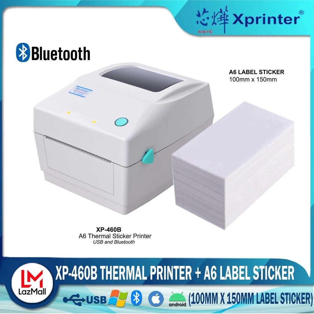 Waybill Printer XP460B USB + Bluetooth Printer FREE THERMAL PAPER