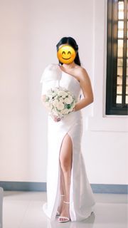 Wedding dress with bridal robe