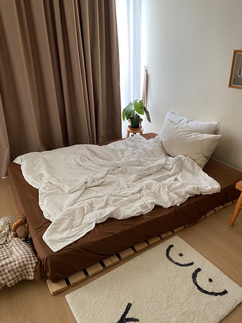 Wooden Tatami Bed Base (Queen Size), Furniture & Home Living, Bedding