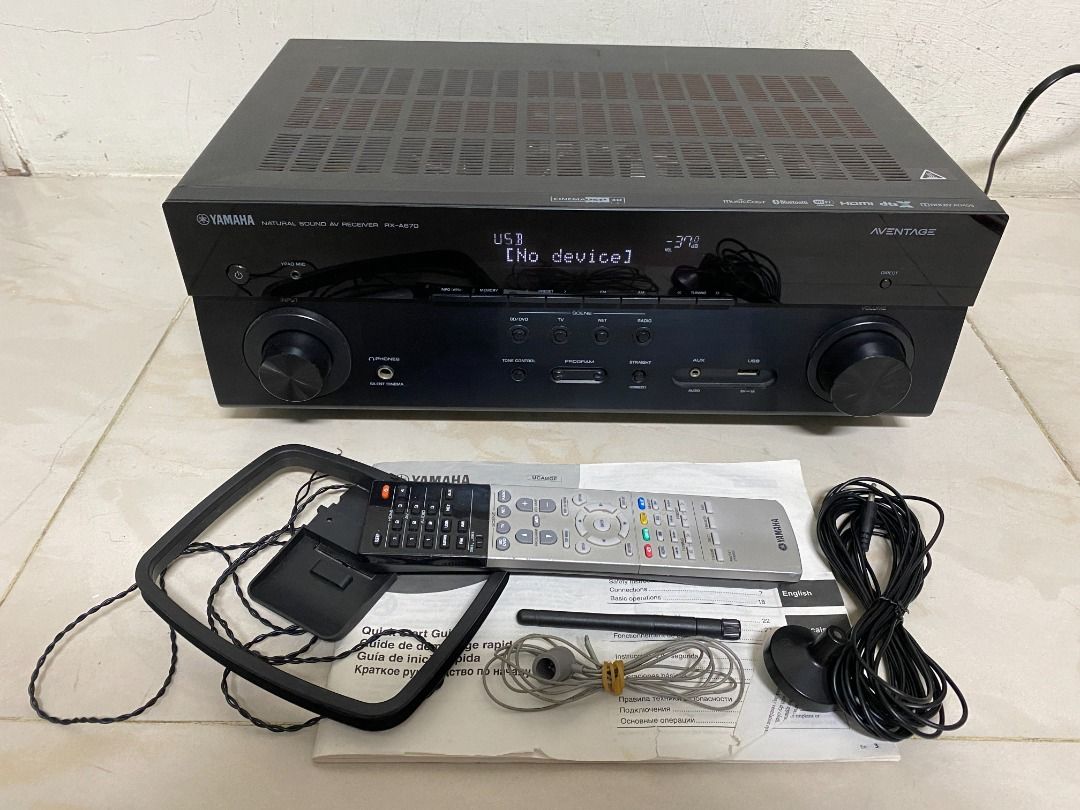 YAMAHA RX A670 收音劇院7.2環繞擴大機 4K /HDMI WIFI 藍芽 USB 全配備 剛過保, 耳機及錄音音訊設備
