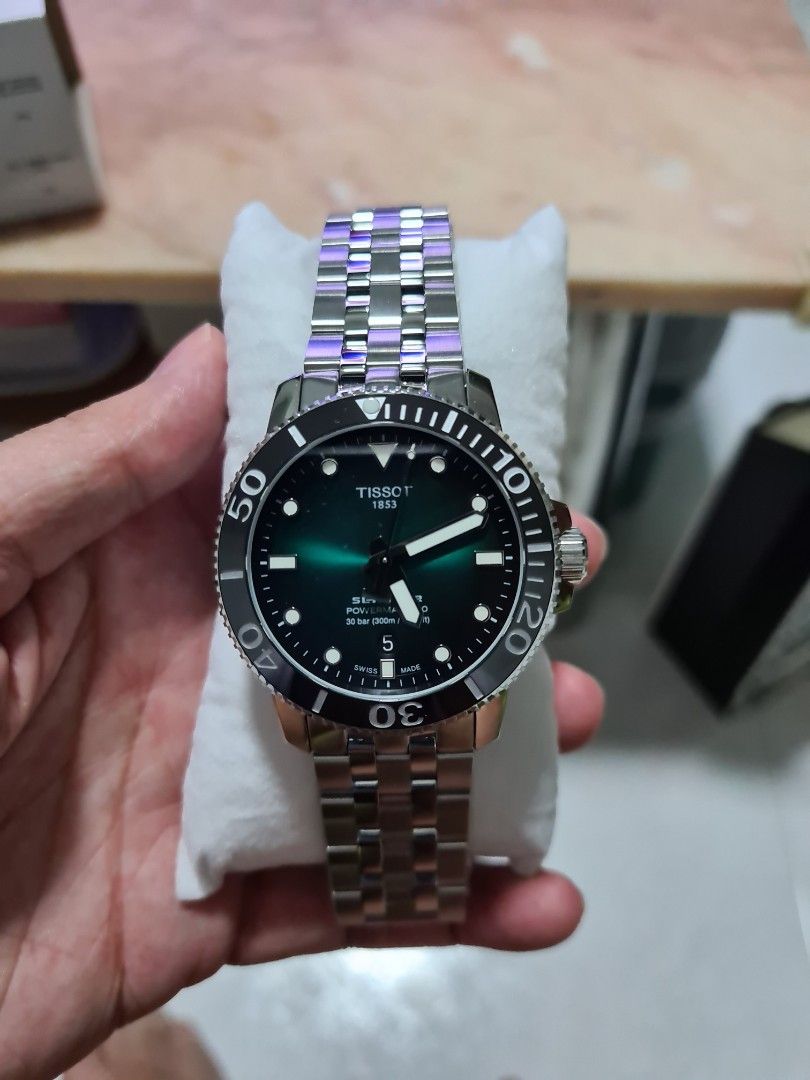 Like new Green Tissot Seastar 1000 Powermatic 80 Luxury Watches