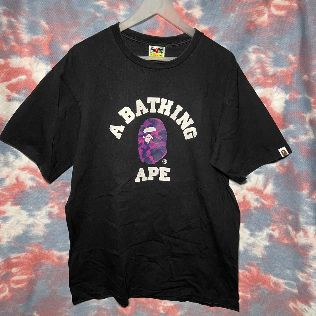 purple a bathing ape shirt