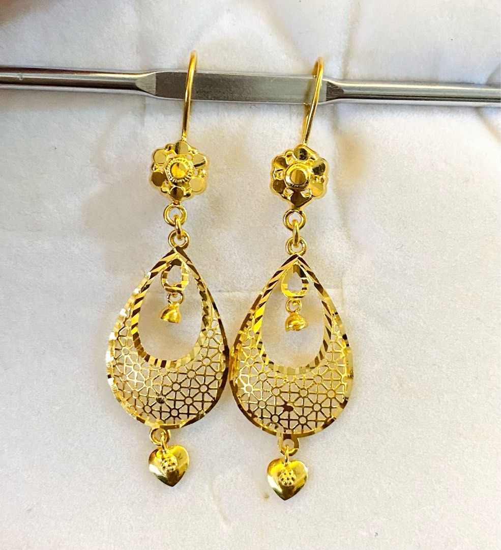 916 gold earrings Women s Fashion Jewelry Organisers Earrings