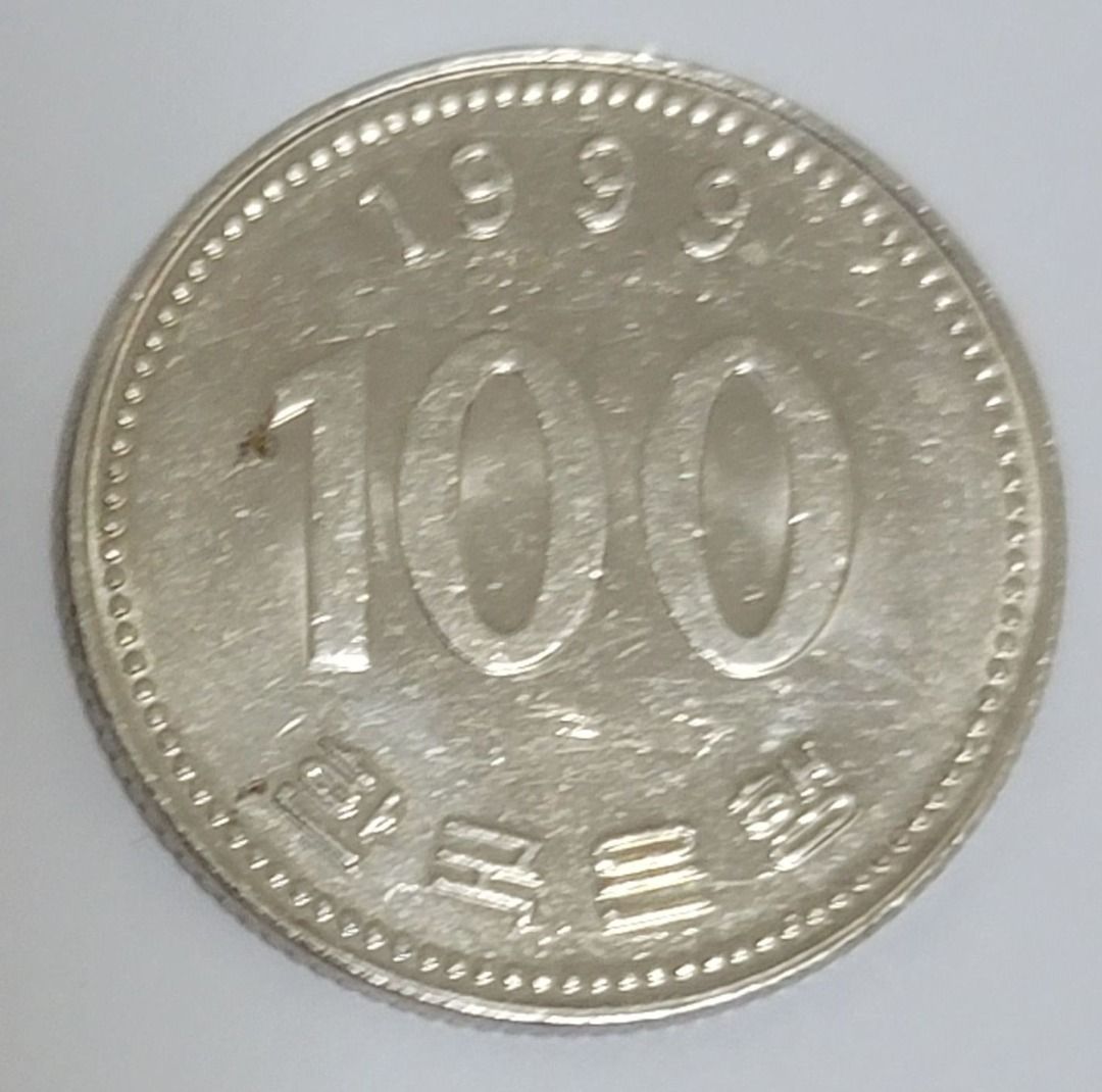 共3枚硬幣一套價1982年-2006年系列流通硬幣韓元韓圓환圜KRW Korea Won 1994 1999 2000 年時代₩50 ₩100 韓國硬幣錢幣Coin  共3枚硬幣一套價Total 3