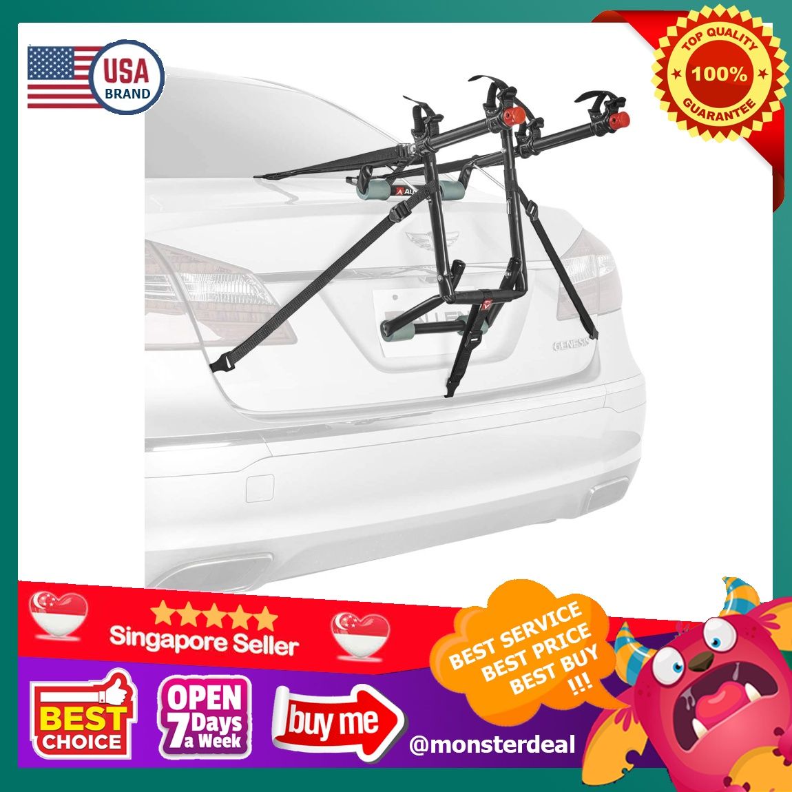 Allen deluxe 2 hot sale bike trunk carrier