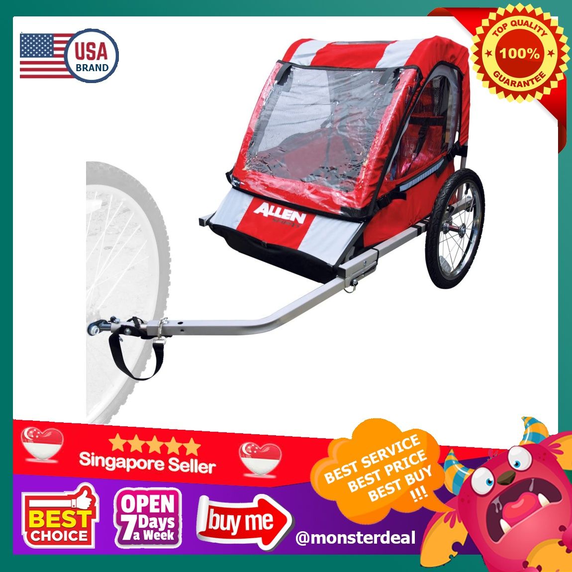 Allen sports steel bicycle trailer hot sale