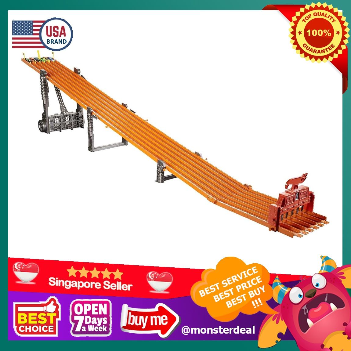 Hot Wheels Super 6 lane Raceway Orange Track
