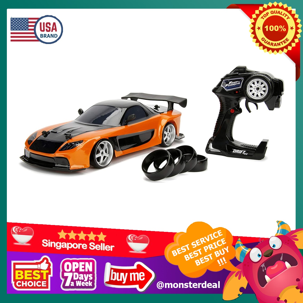 Jada Toys Fast Furious Han s Mazda RX 7 Drift RC