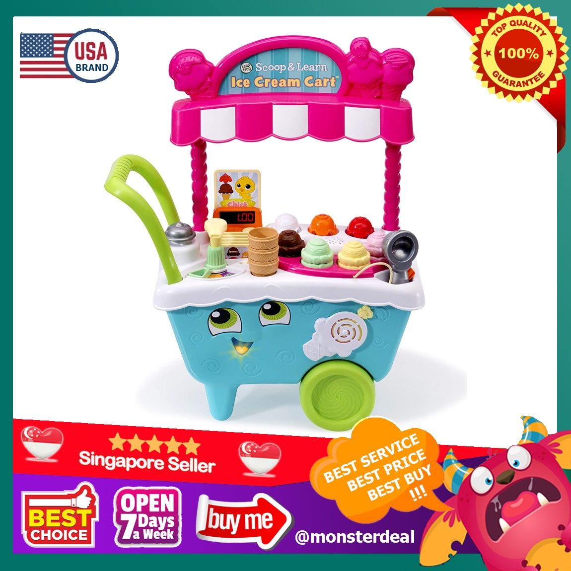 Leapfrog scoop and learn ice cream cart asda outlet