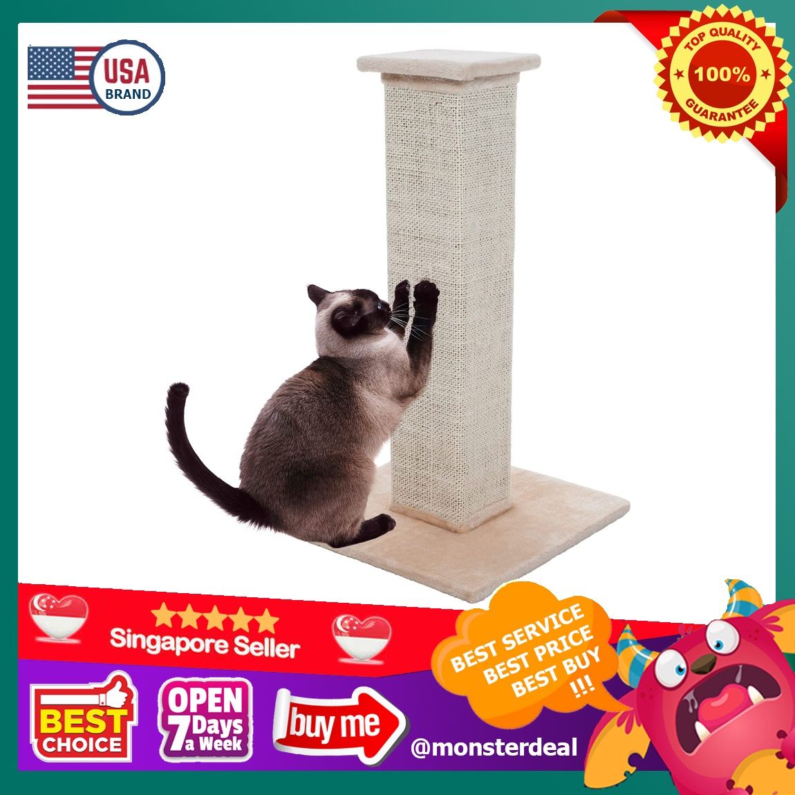Burlap cat cheap scratching post