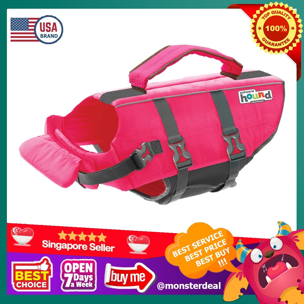 Outward hound life jacket pink cheap