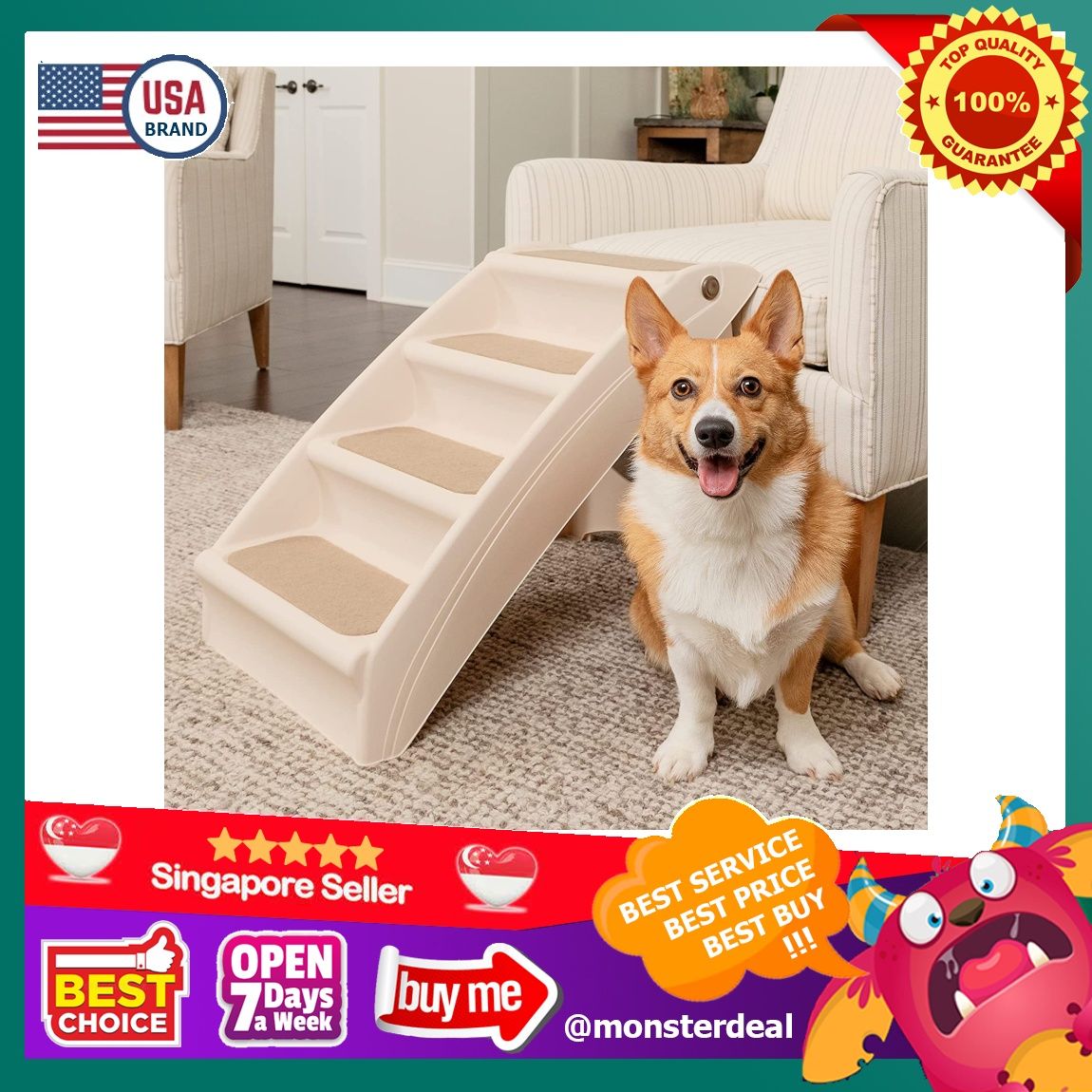 Solvit USA PetSafe PupSTEP Plus Pet Stairs