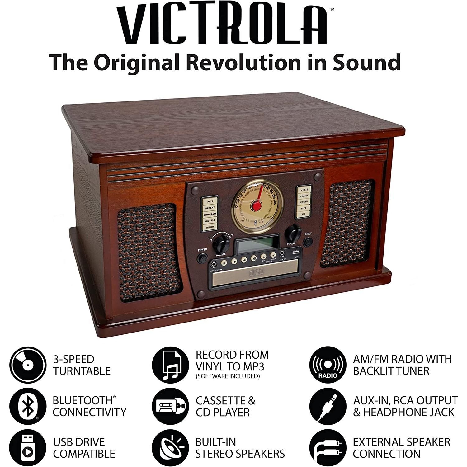 Victrola 8 in 1 Bluetooth Record Player
