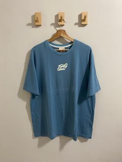 『二手』霧霾藍 微寬版簡約T-shirt