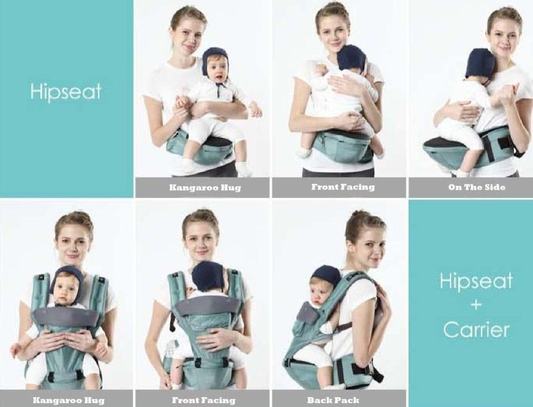 AAG in Hipseat Carrier (Baby Blue), Babies Kids, Going Out